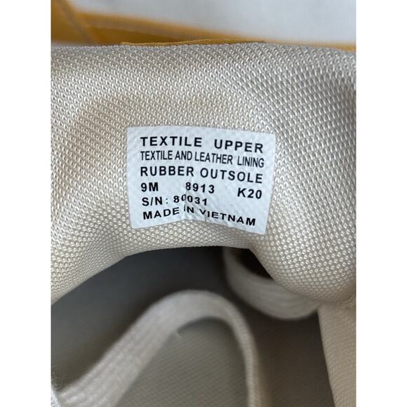 TORY BURCH Classic‎ Court Canvas Sneaker Ivory Canvas/Curry Yellow Size 9M EUC - Picture 11 of 15